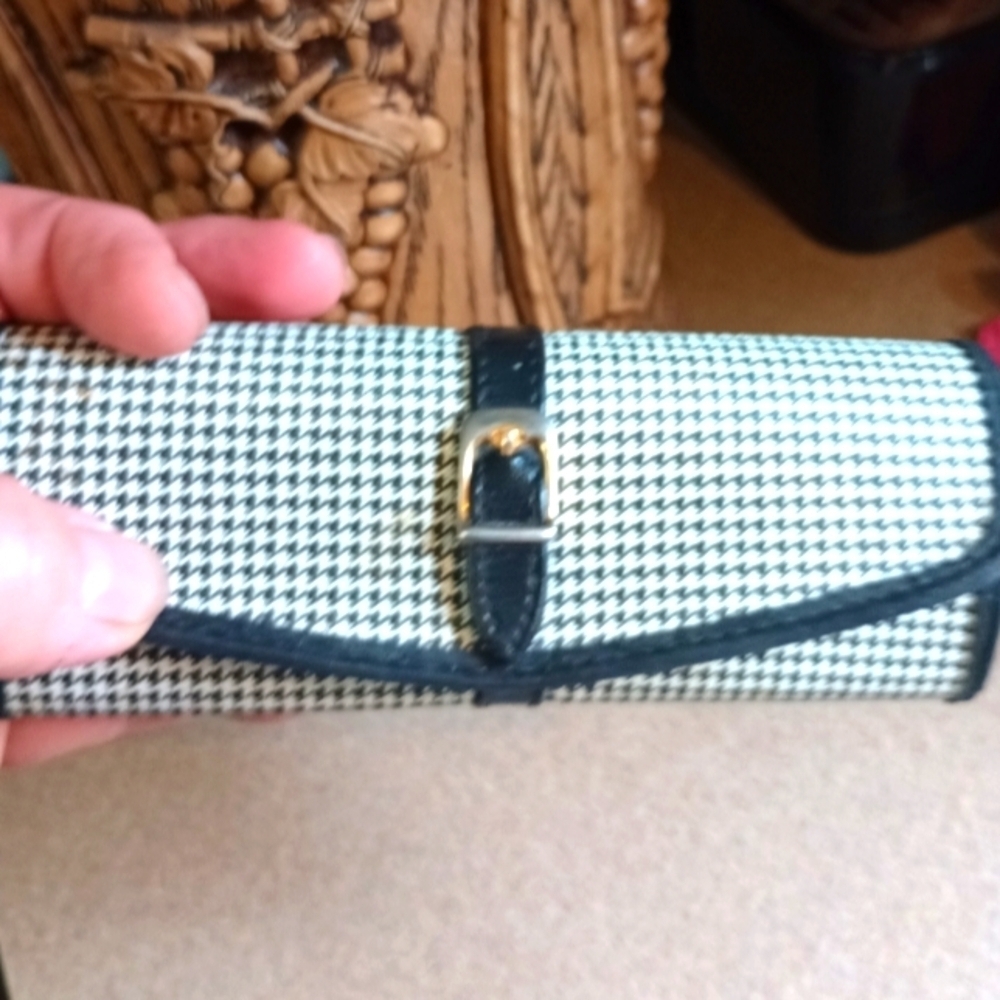Vintage Houndstooth Glasses Case